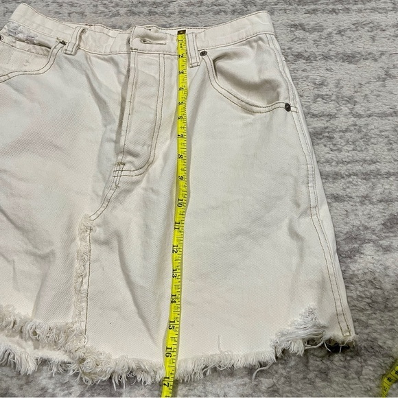 Free People Brea Cut Off Denim Skirt - Picture 15 of 15